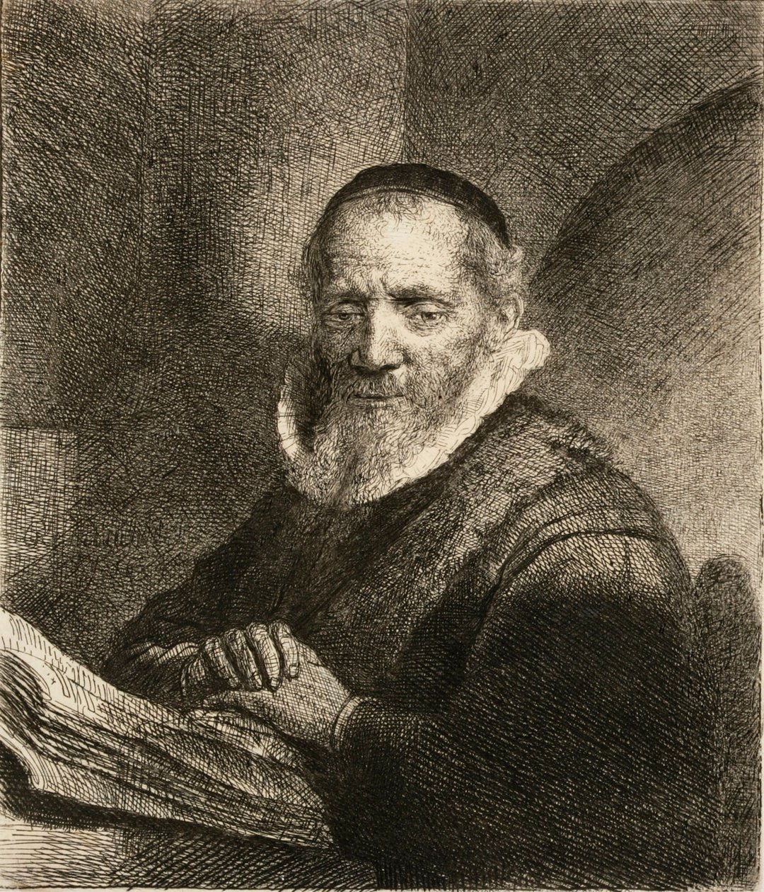 Jan Cornelisz. Sylvius, saarnaaja tekijältä Rembrandt van Rijn