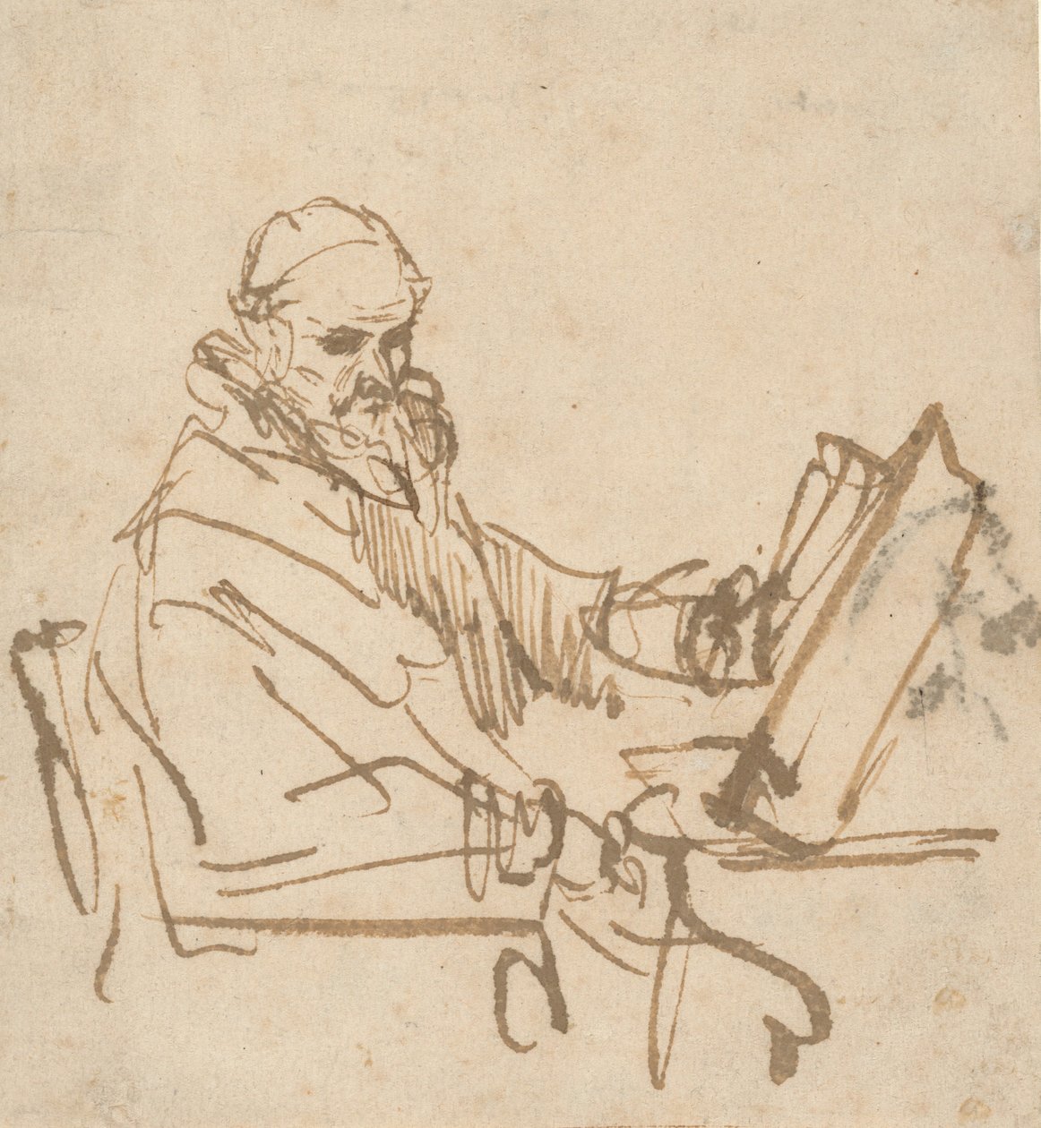Jan Cornelisz Sylvius, saarnaaja, 16441645. tekijältä Rembrandt van Rijn