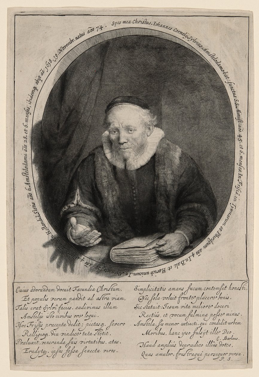 Jan Cornelius Sylvius, saarnaaja tekijältä Rembrandt van Rijn