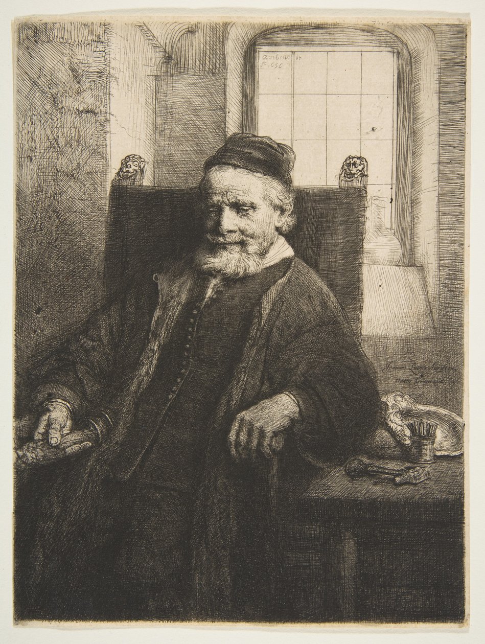 Jan Lutma, kultaseppä, 1656. tekijältä Rembrandt van Rijn