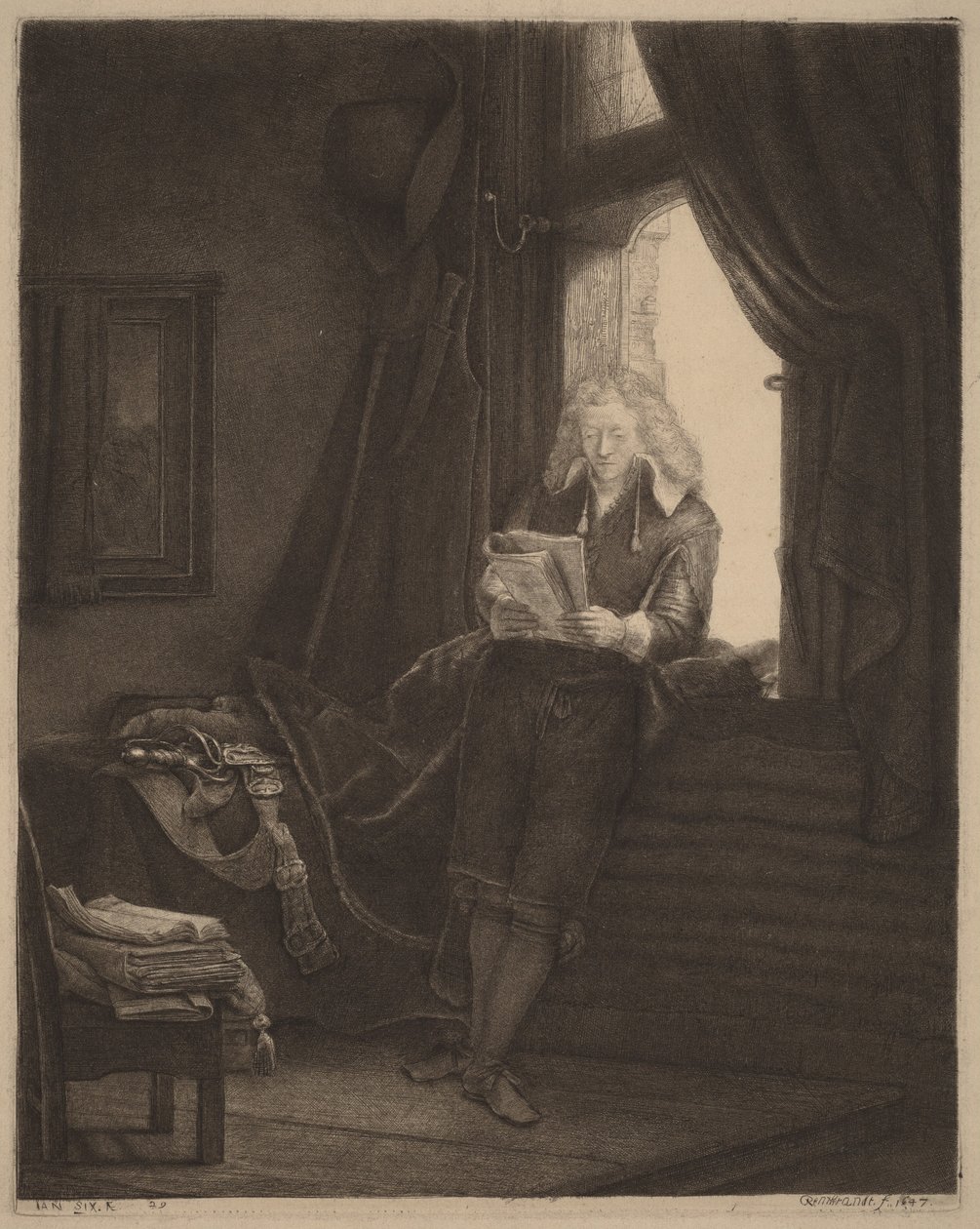 Jan Six tekijältä Rembrandt van Rijn
