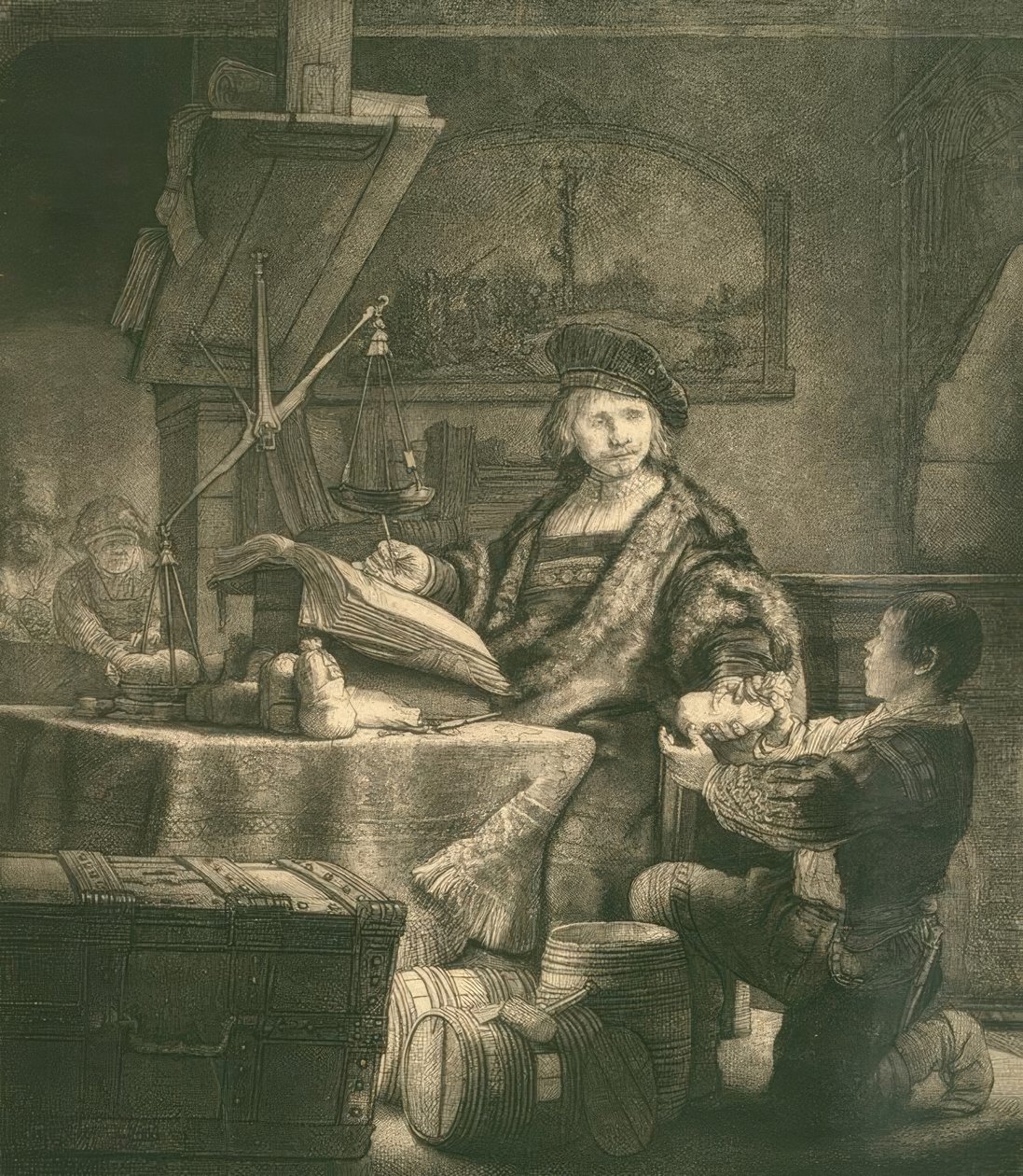 Jan Uijtenbogaert, Genannt der Goldwäger tekijältä Rembrandt van Rijn