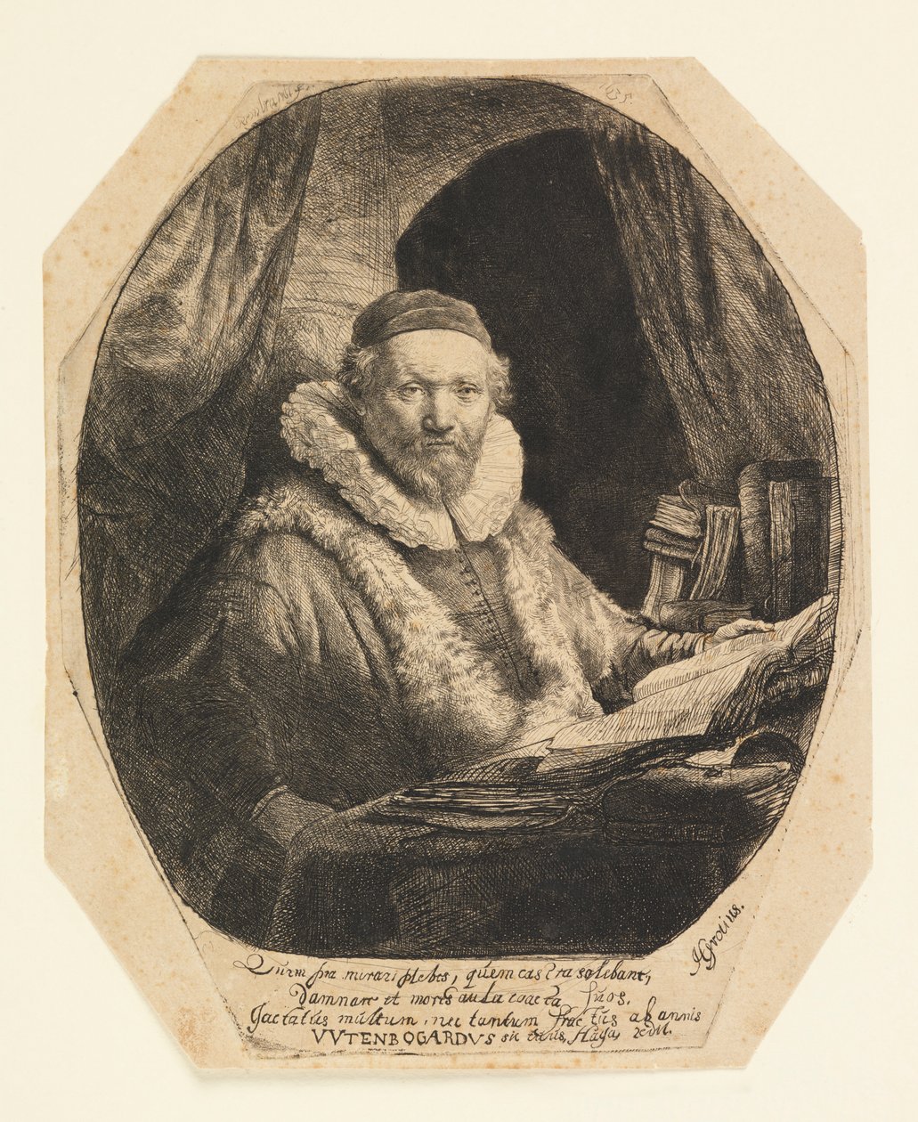 Jan Uytenbogaert (1557–1644), vastustajien saarnaaja tekijältä Rembrandt van Rijn