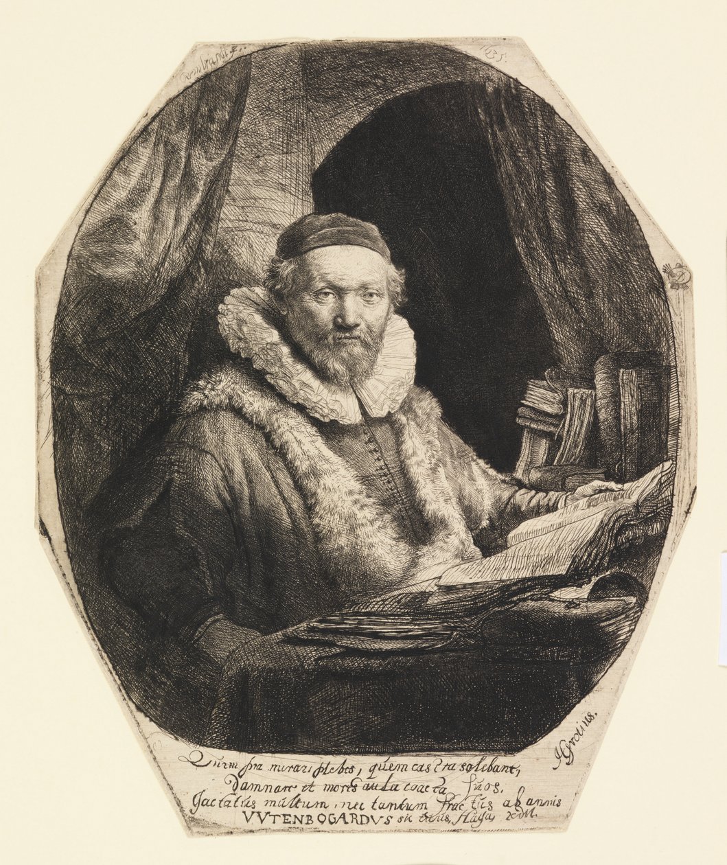 Jan Uytenbogaert, saarnaaja tekijältä Rembrandt van Rijn