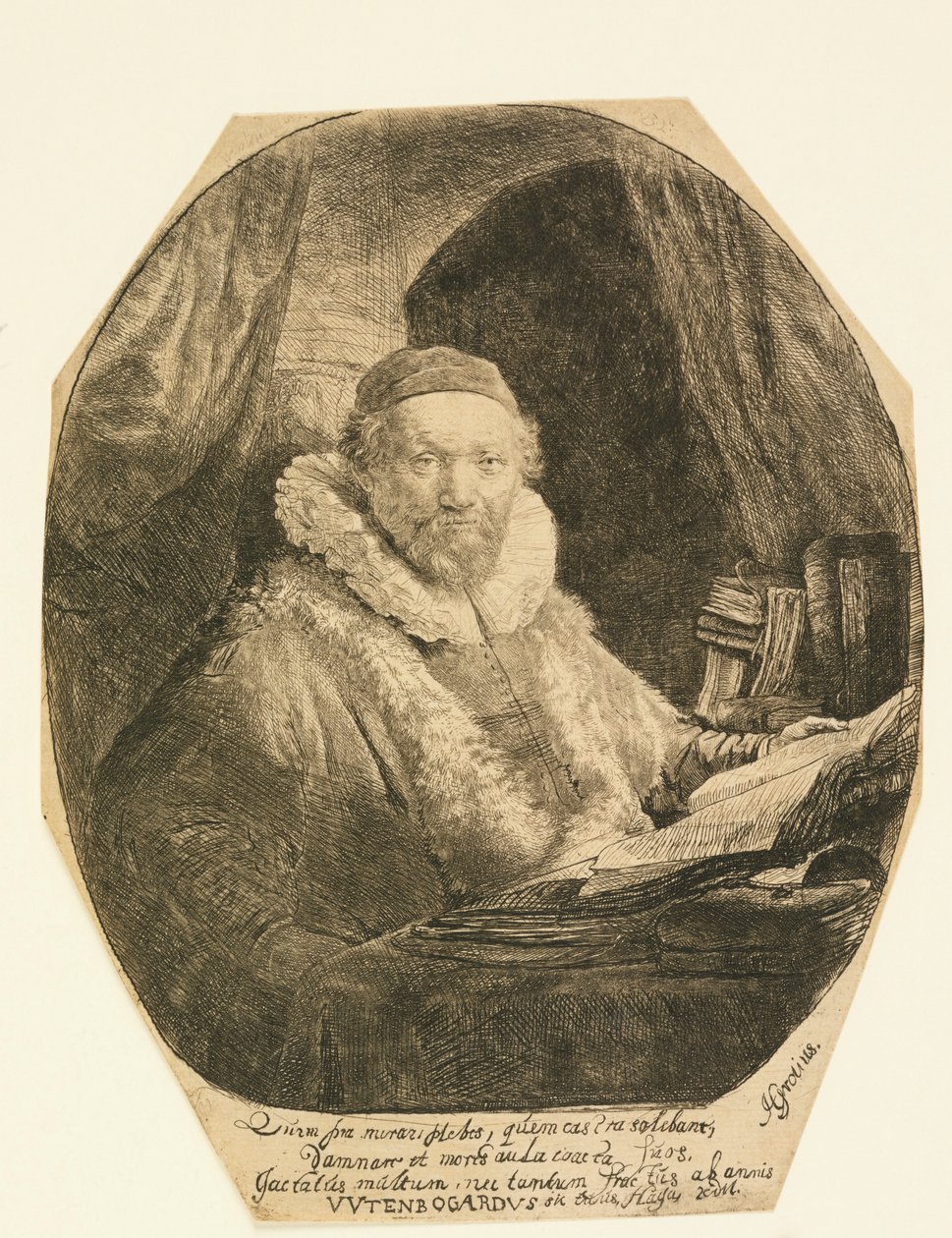 Jan Uytenbogaert, saarnaaja tekijältä Rembrandt van Rijn