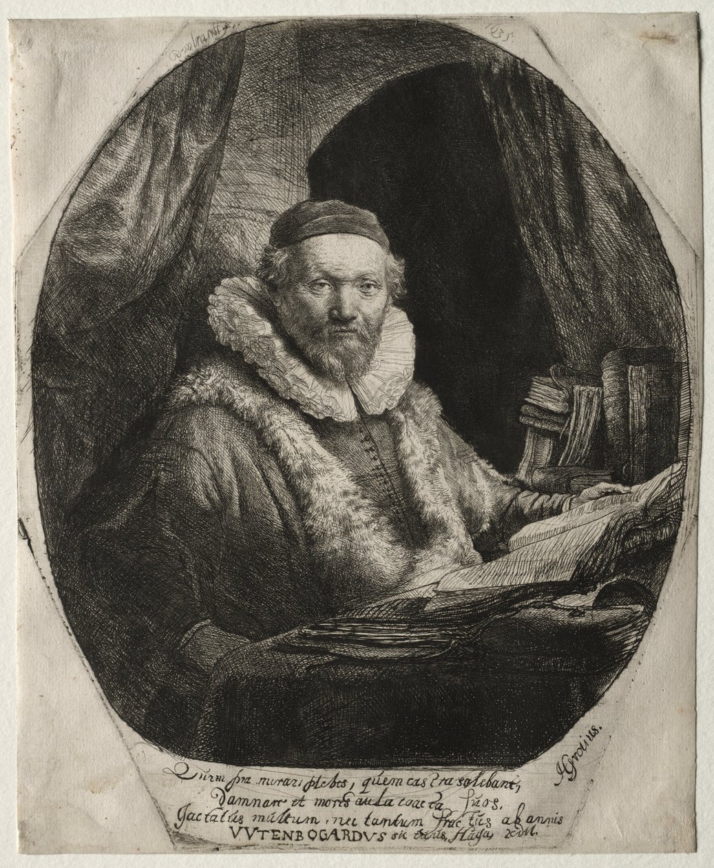 Jan Uytenbogaert, vastustajien saarnaaja tekijältä Rembrandt van Rijn