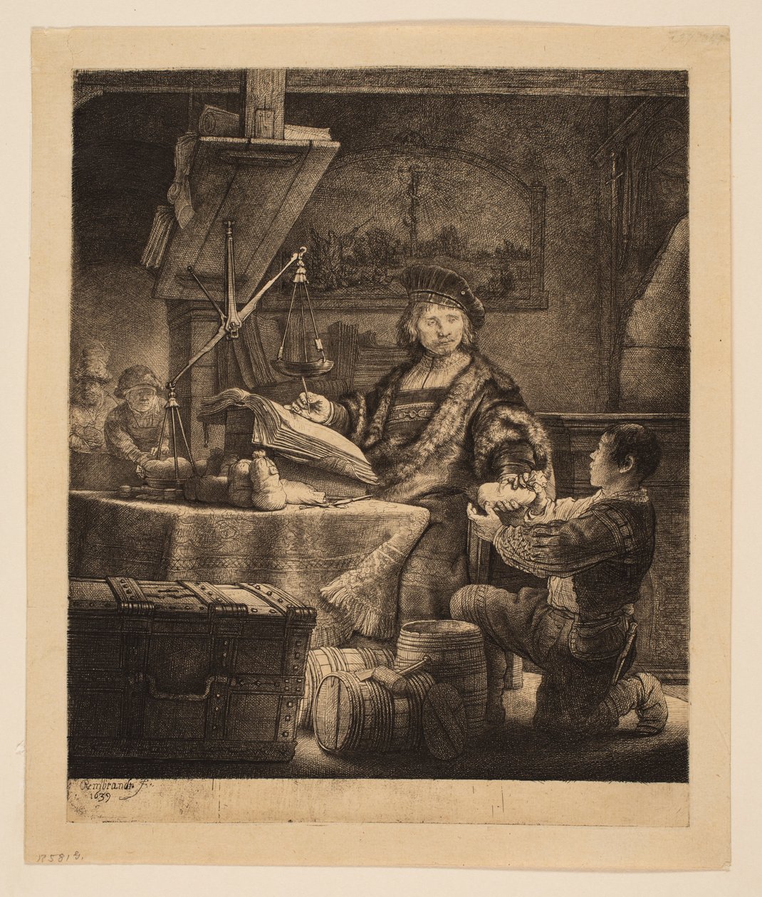 Jan Uytenbogaert, vastaanottokenraali ("The Goldweighter") tekijältä Rembrandt van Rijn