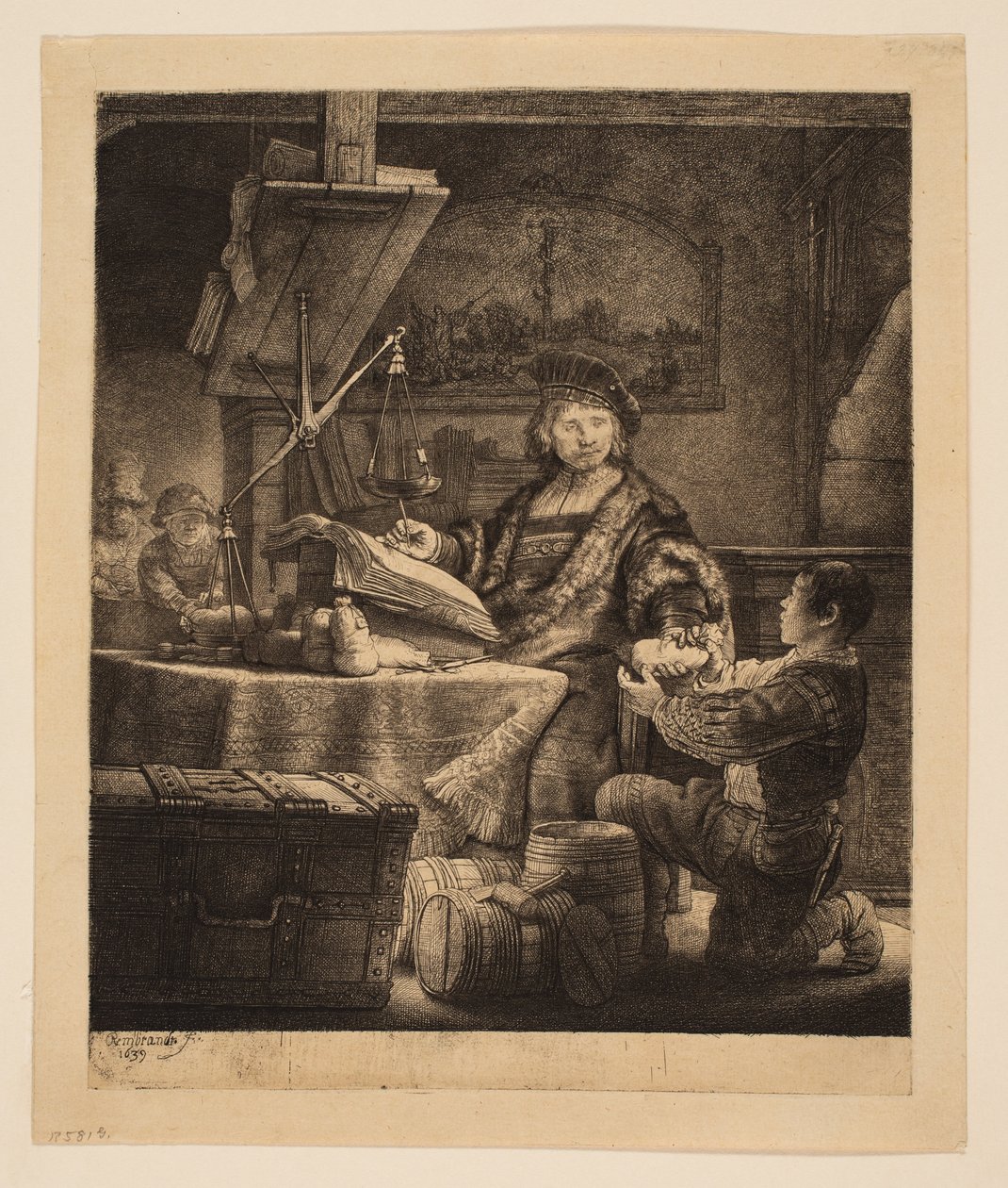 Jan Uytenbogaert, vastaanottokenraali ("The Goldweighter") tekijältä Rembrandt van Rijn