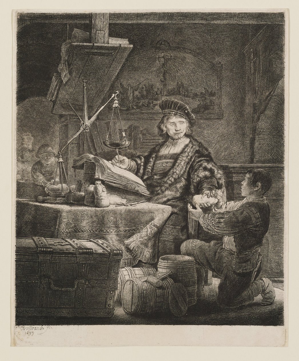 Jan Uytenbogaert, valtionkassanhoitaja tekijältä Rembrandt van Rijn