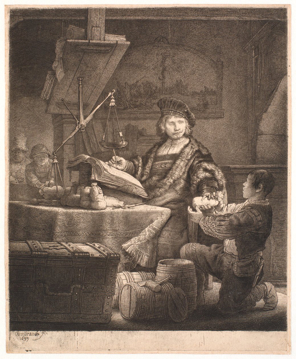 Jan Uytenbogaert, "Kultavaaka" tekijältä Rembrandt van Rijn