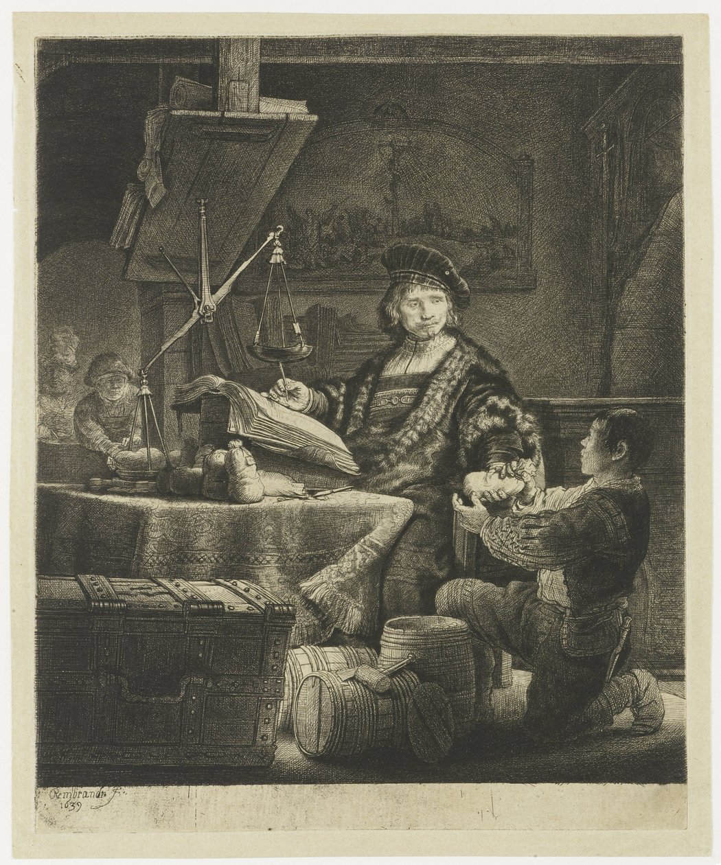Jan Uytenbogaert, "kultavaaka" tekijältä Rembrandt van Rijn