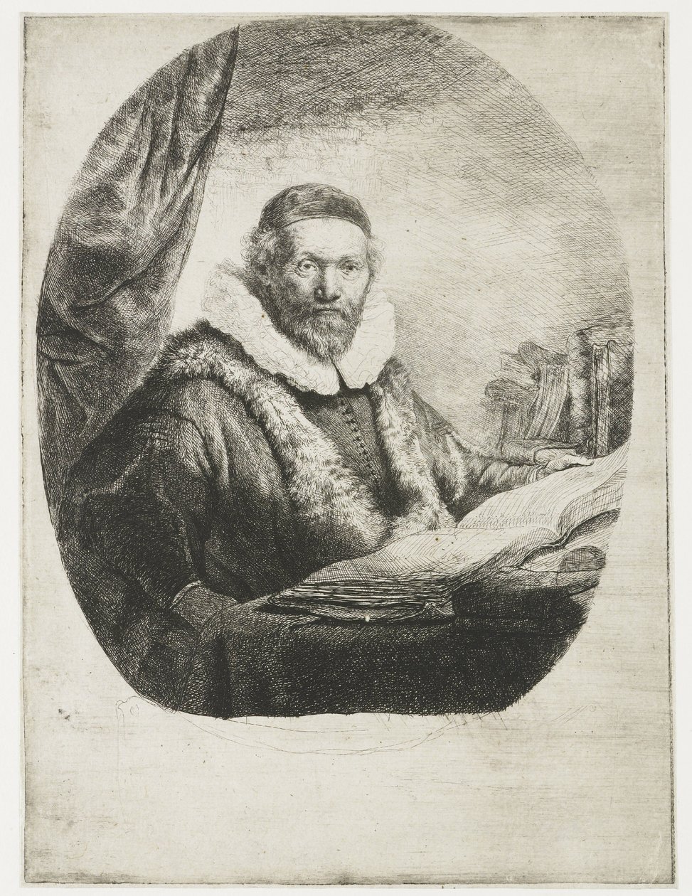 Johannes Wtenbogaert tekijältä Rembrandt van Rijn