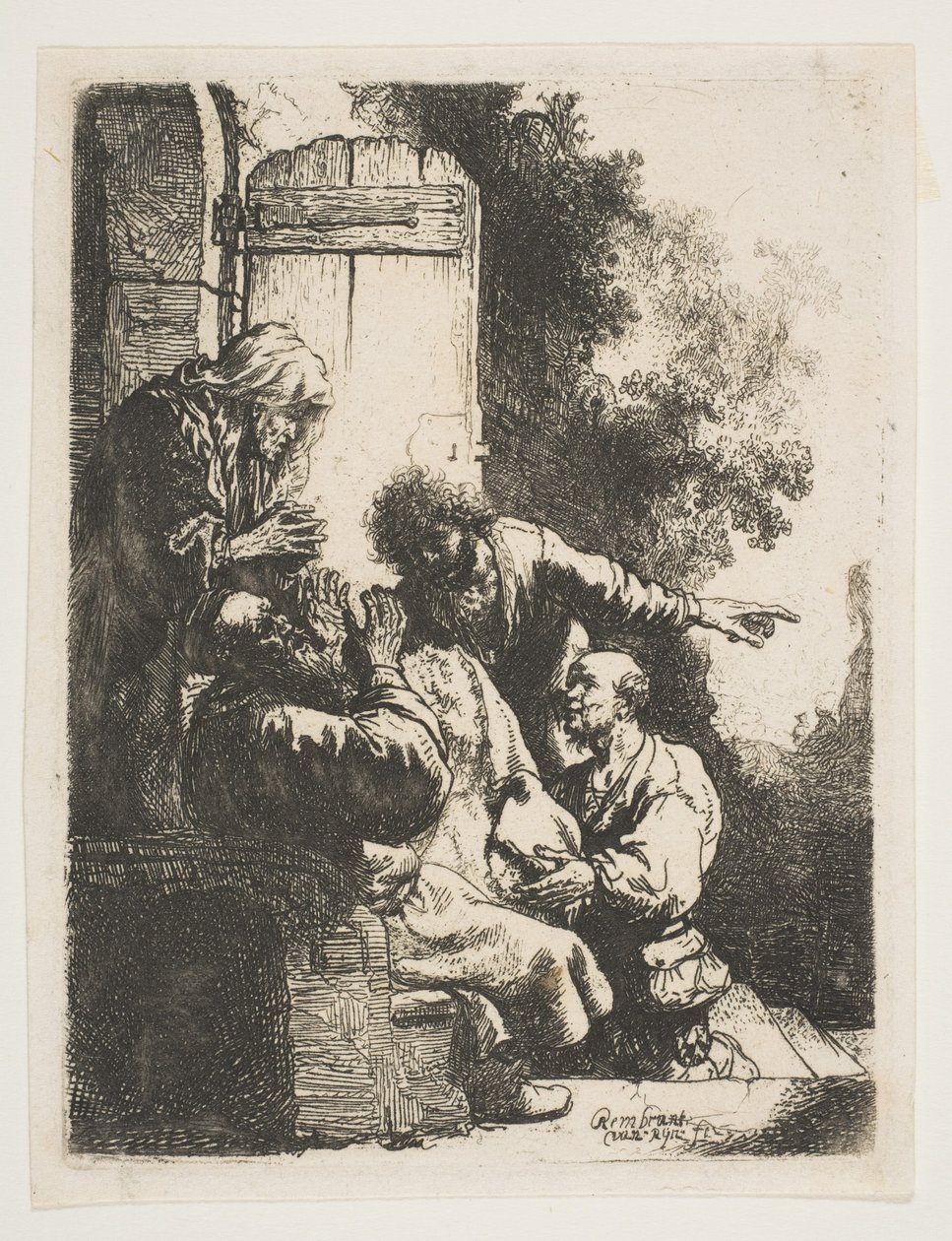 Joosefin takki tuotu Jaakobille, n. 1633. tekijältä Rembrandt van Rijn