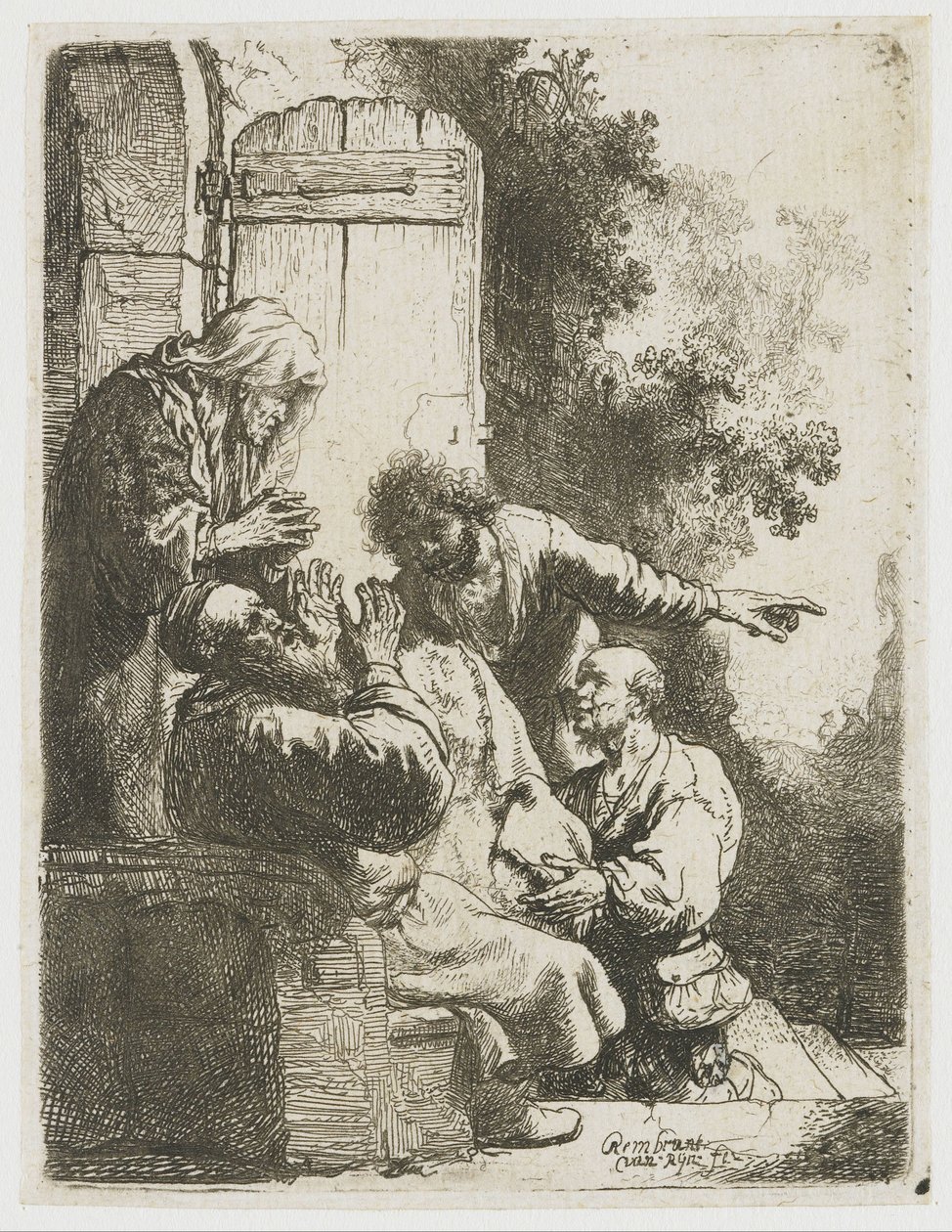 Joosefin takki tuotiin Jaakobille tekijältä Rembrandt van Rijn