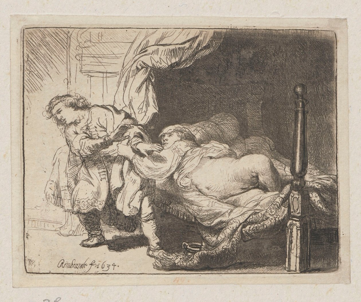 Joosef ja Potifarin vaimo tekijältä Rembrandt van Rijn