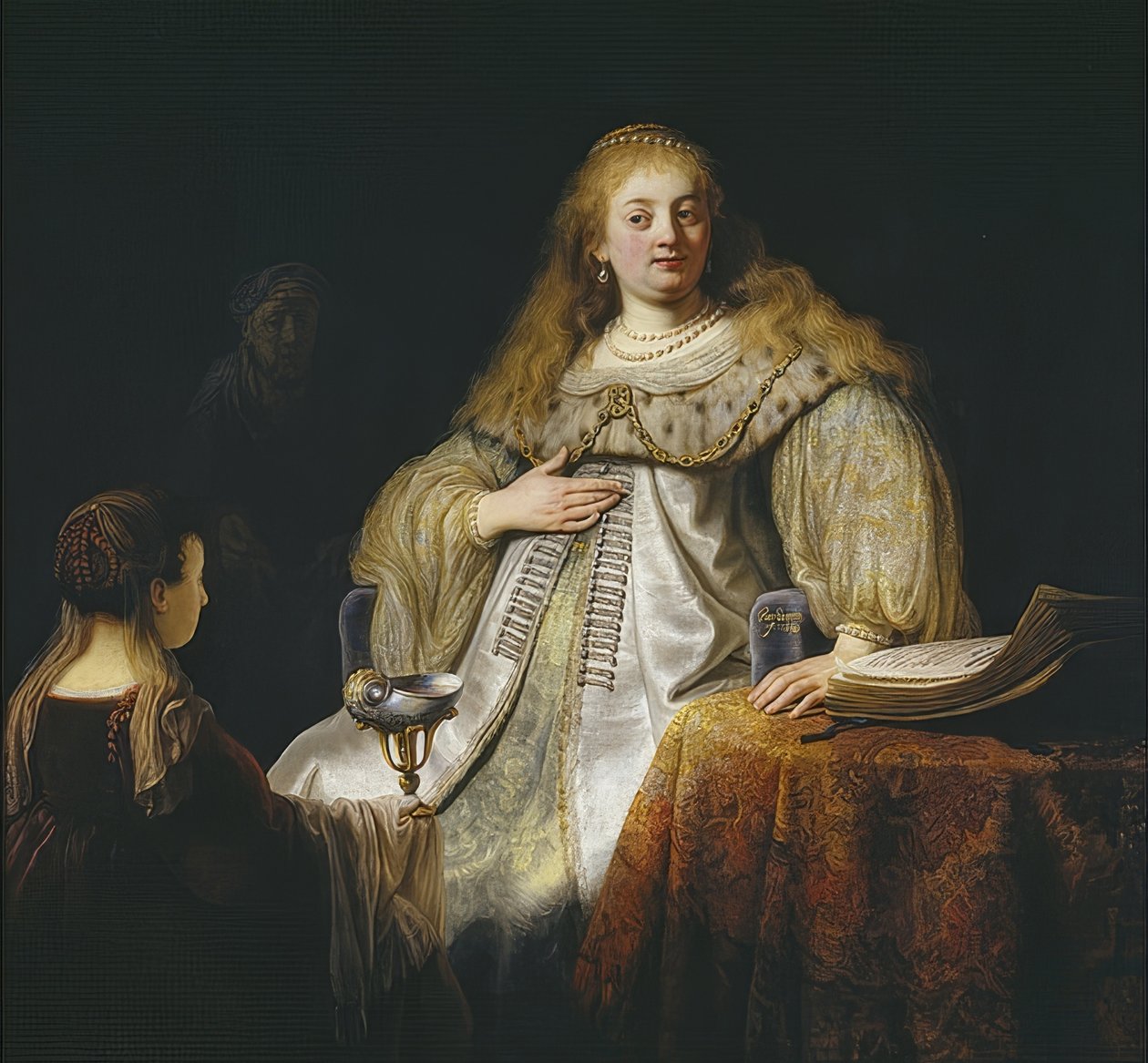Judith am Bankett des Holofernes. 1634 tekijältä Rembrandt van Rijn