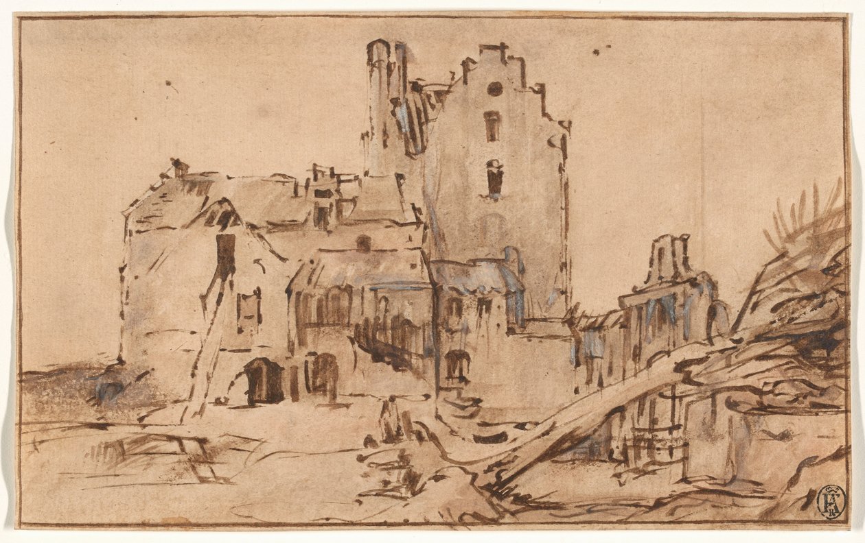 Kostverlorenin rappeutuva linna tekijältä Rembrandt van Rijn