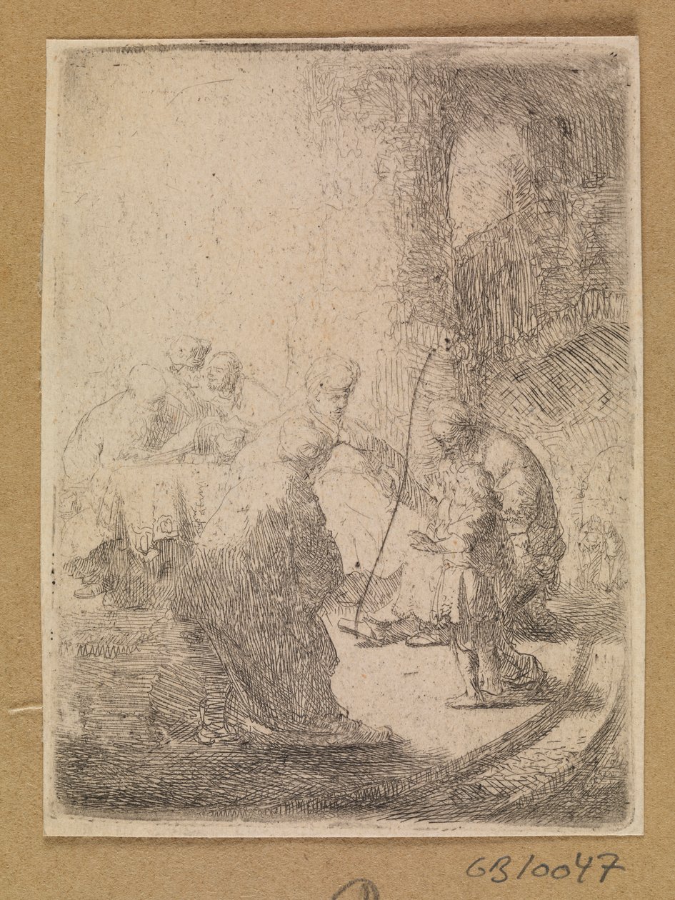 Kristus lapsena ja kirjanoppineet. Asetti tekijältä Rembrandt van Rijn