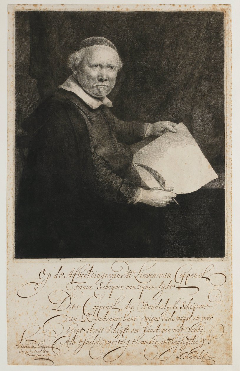 Lieven Willemsz van Coppenol tekijältä Rembrandt van Rijn