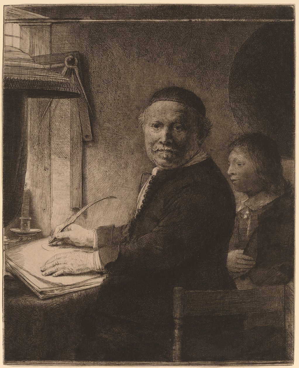 Lieven Willemsz van Coppenol: Pienempi lautanen tekijältä Rembrandt van Rijn