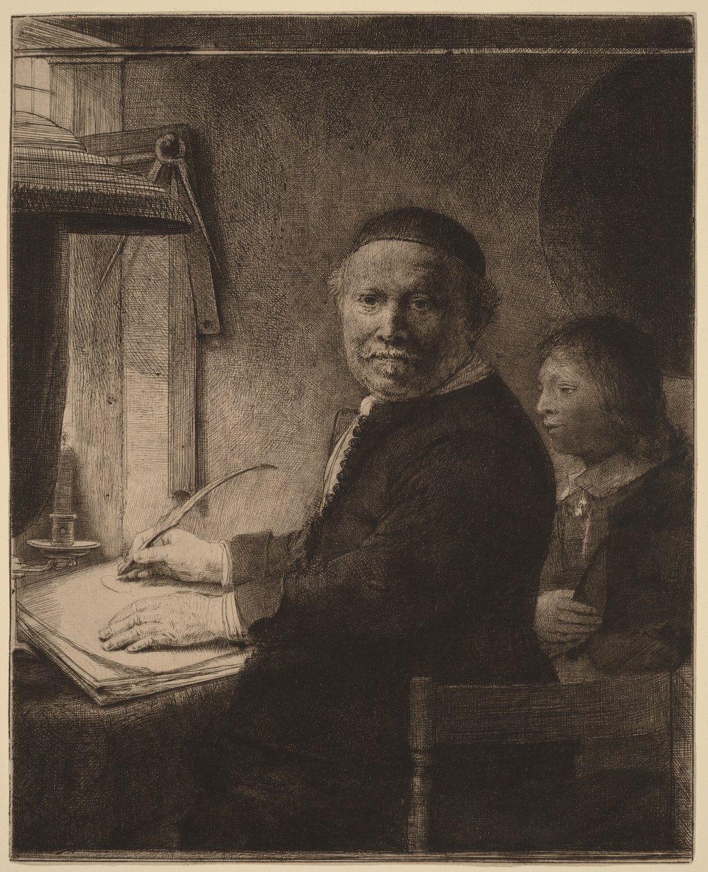 Lieven Willemsz van Coppenol: pienempi lautaskuva tekijältä Rembrandt van Rijn