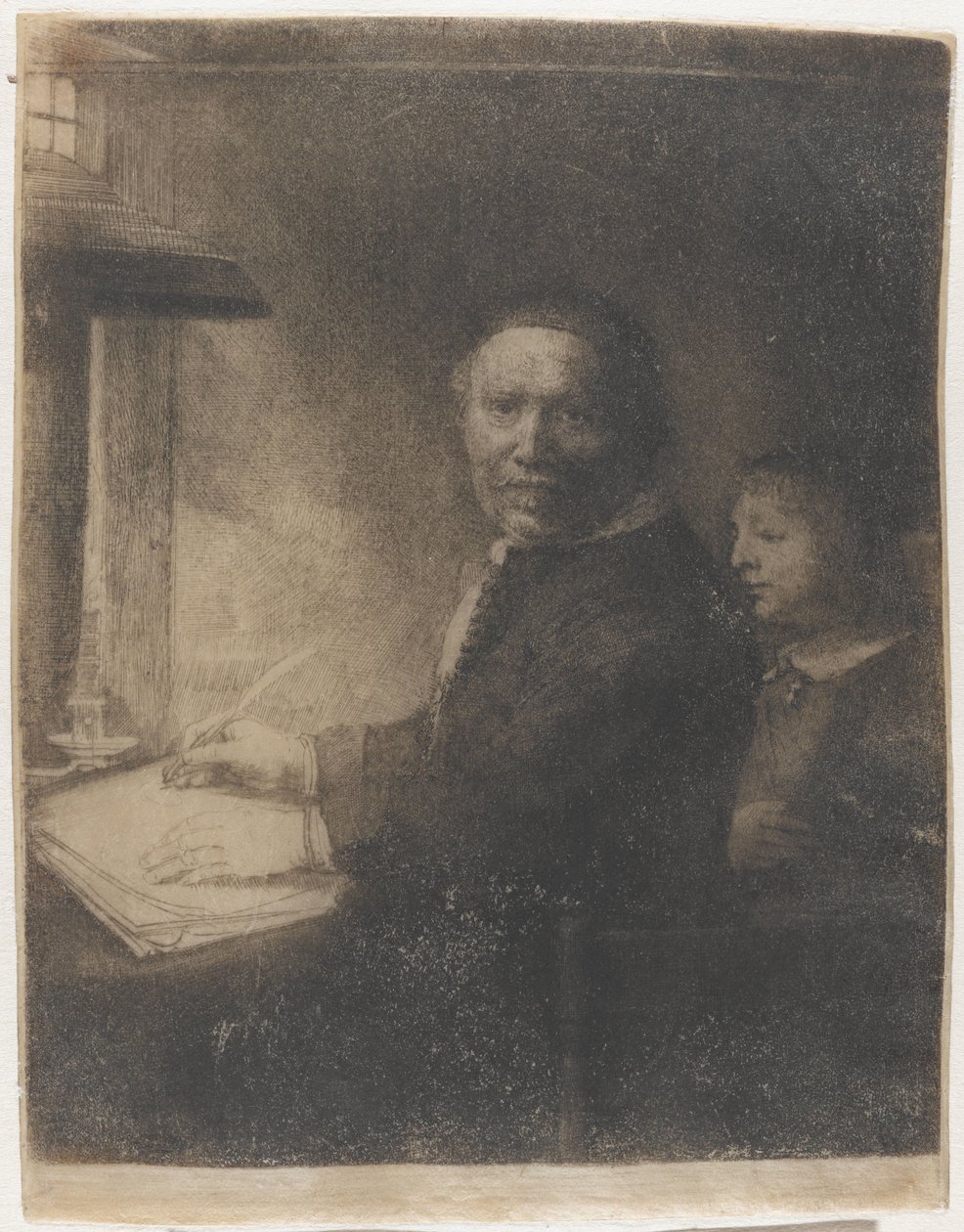 Lieven Willemsz. van Coppenol, kirjoitusmestari: pienempi levy tekijältä Rembrandt van Rijn