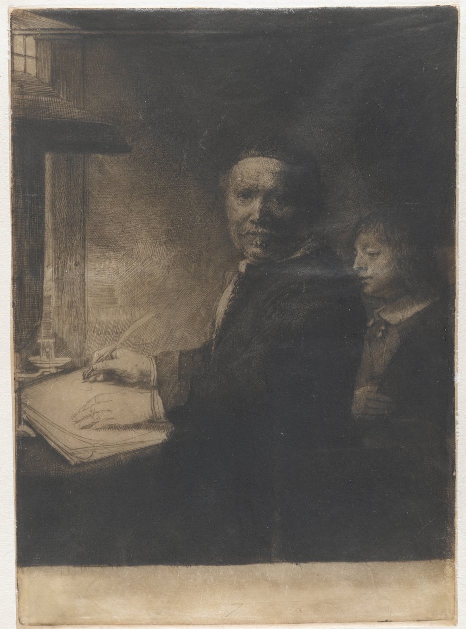 Lieven Willemsz. van Coppenol, kirjoitusmestari: pienempi levy tekijältä Rembrandt van Rijn