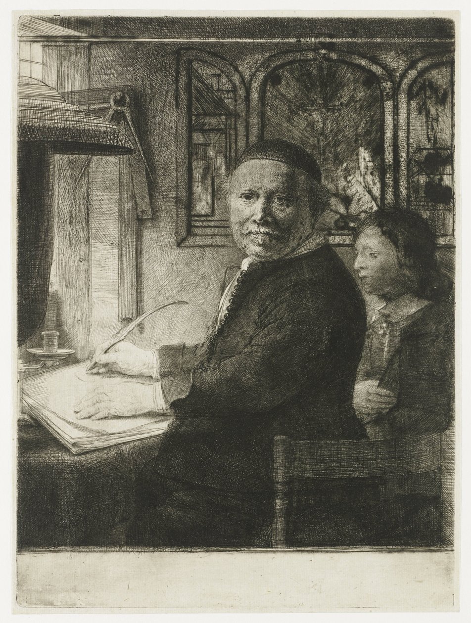 Lieven Willemsz. van Coppenol, kirjoitusmestari: pienempi levy tekijältä Rembrandt van Rijn
