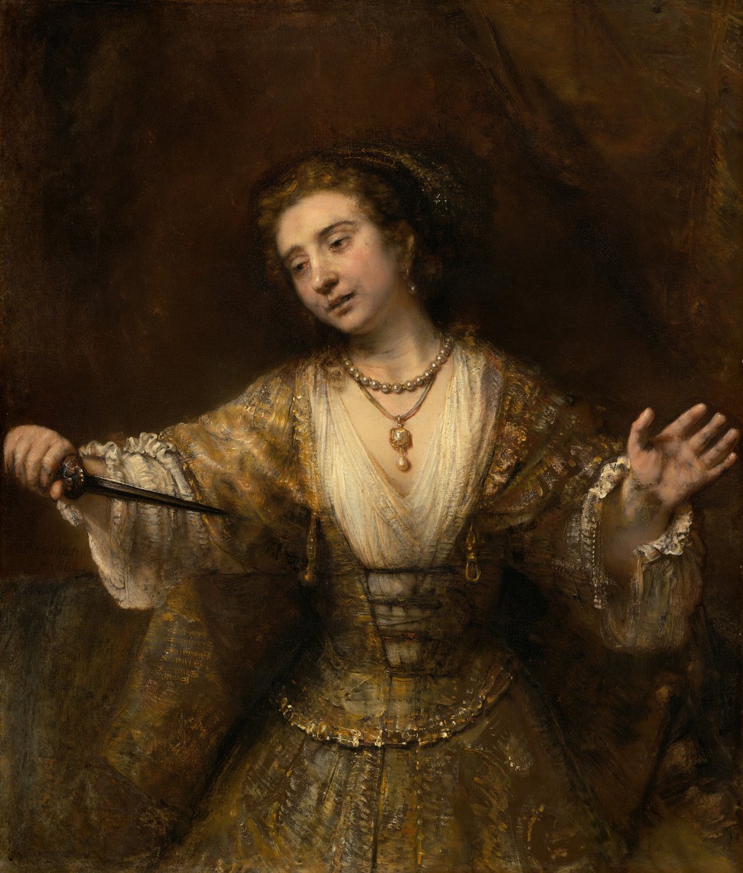 Lucretia tekijältä Rembrandt van Rijn