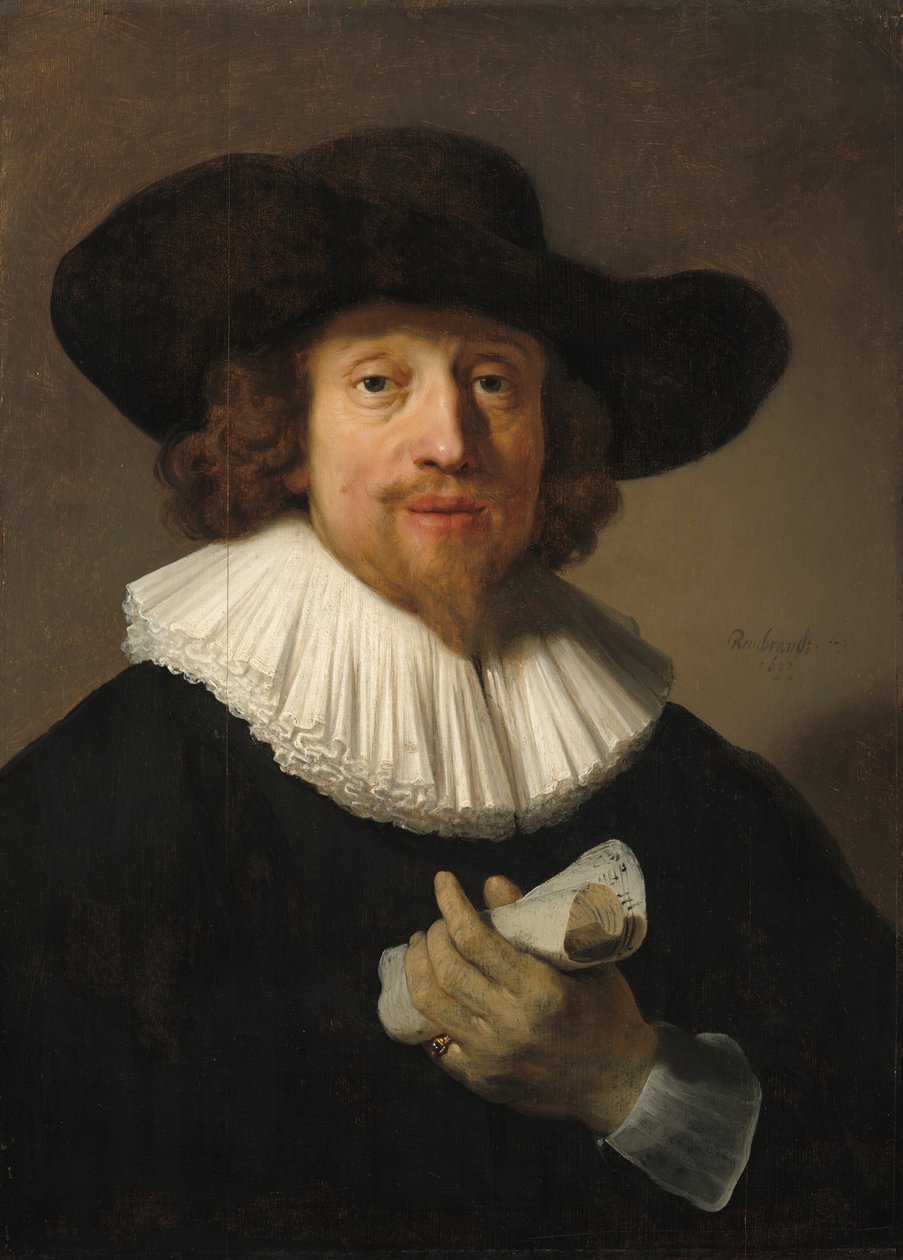 Mies, jolla on nuotit tekijältä Rembrandt van Rijn