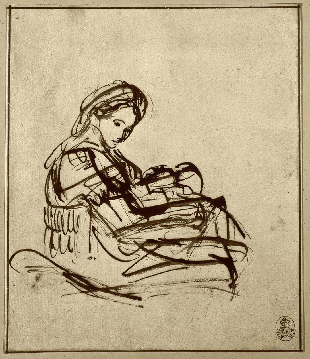 Maria mit dem Kind tekijältä Rembrandt van Rijn