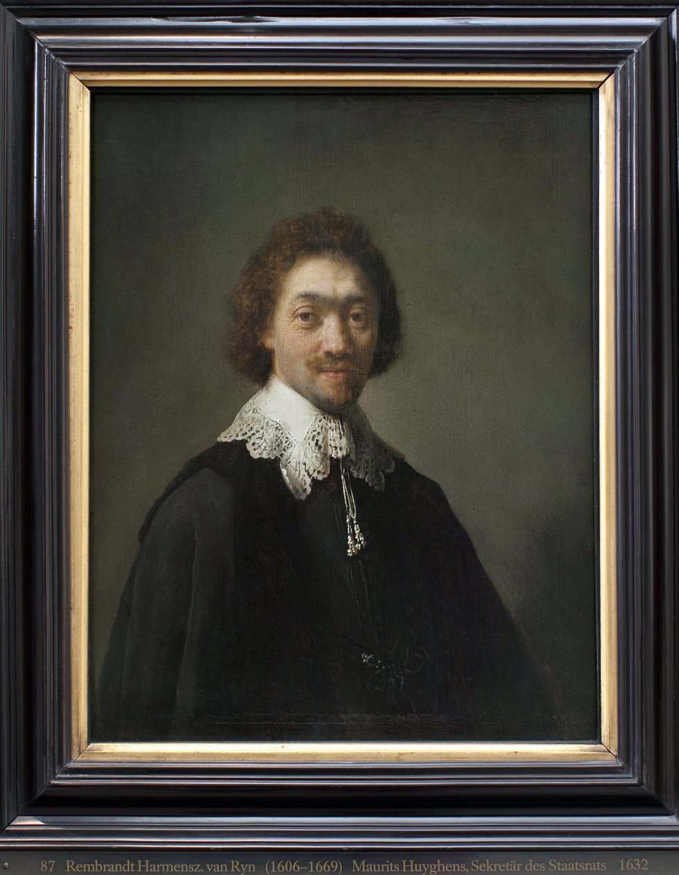 Maurits Huygens, Lahayen (Alankomaat) ulkoministeri. Harmensz van Rijn Rembrandtin (1606-1669) maalaus öljy puulle tekijältä Rembrandt van Rijn