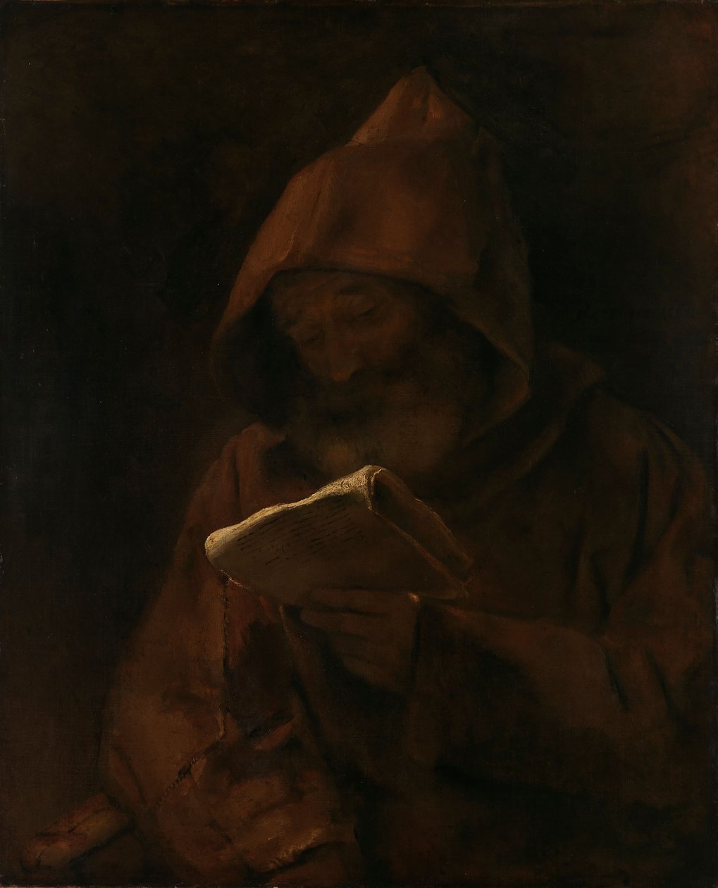 Lukeva munkki tekijältä Rembrandt van Rijn