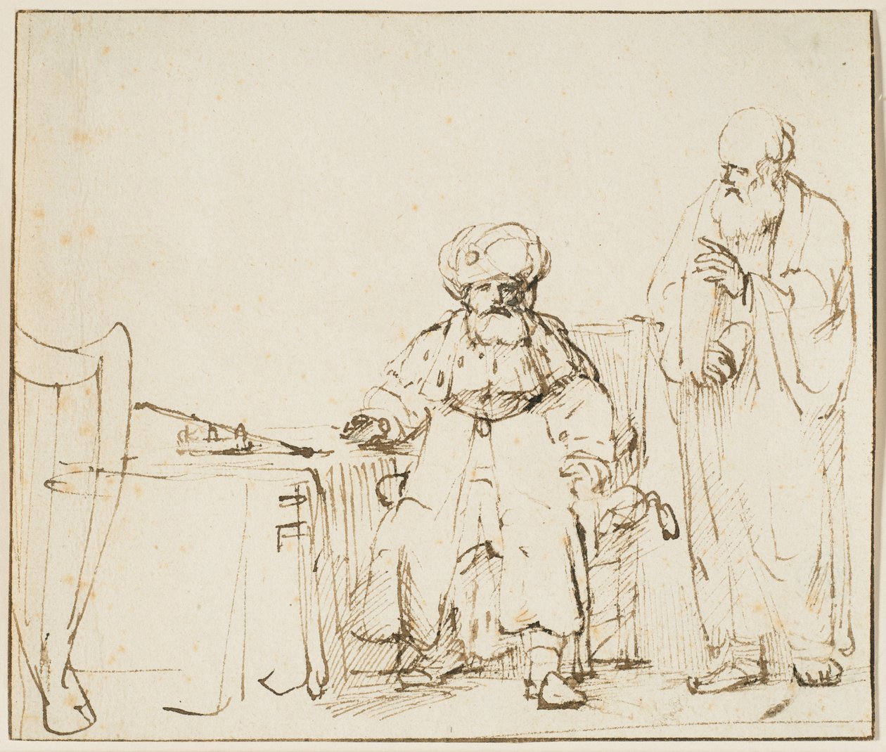 Natan nuhtelee Daavidia tekijältä Rembrandt van Rijn
