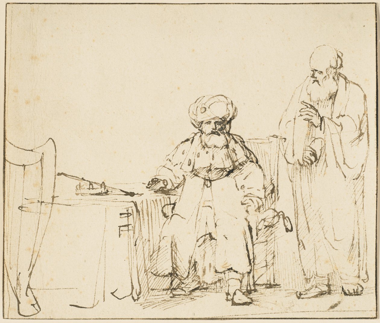Nathan Admonishing David, n. 1652-1653 tekijältä Rembrandt van Rijn
