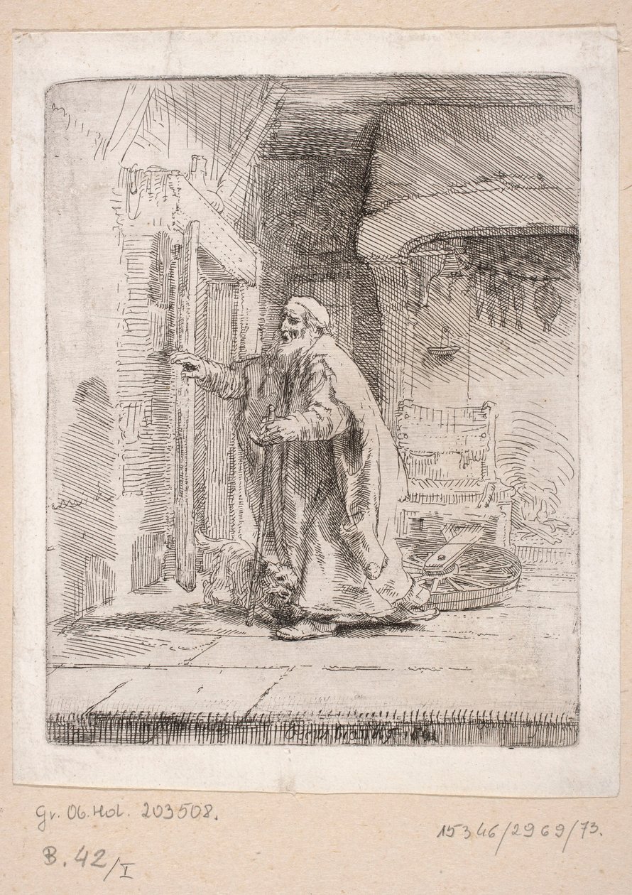 Sokeutunut Tobias tekijältä Rembrandt van Rijn