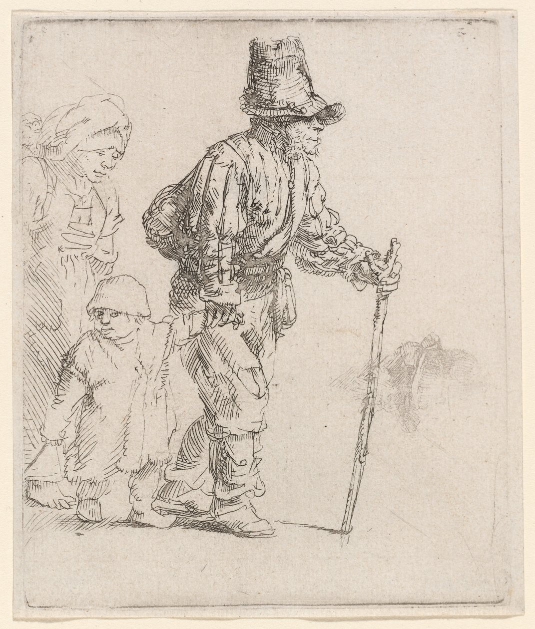 Talonpoikaperhe kulkurilla tekijältä Rembrandt van Rijn
