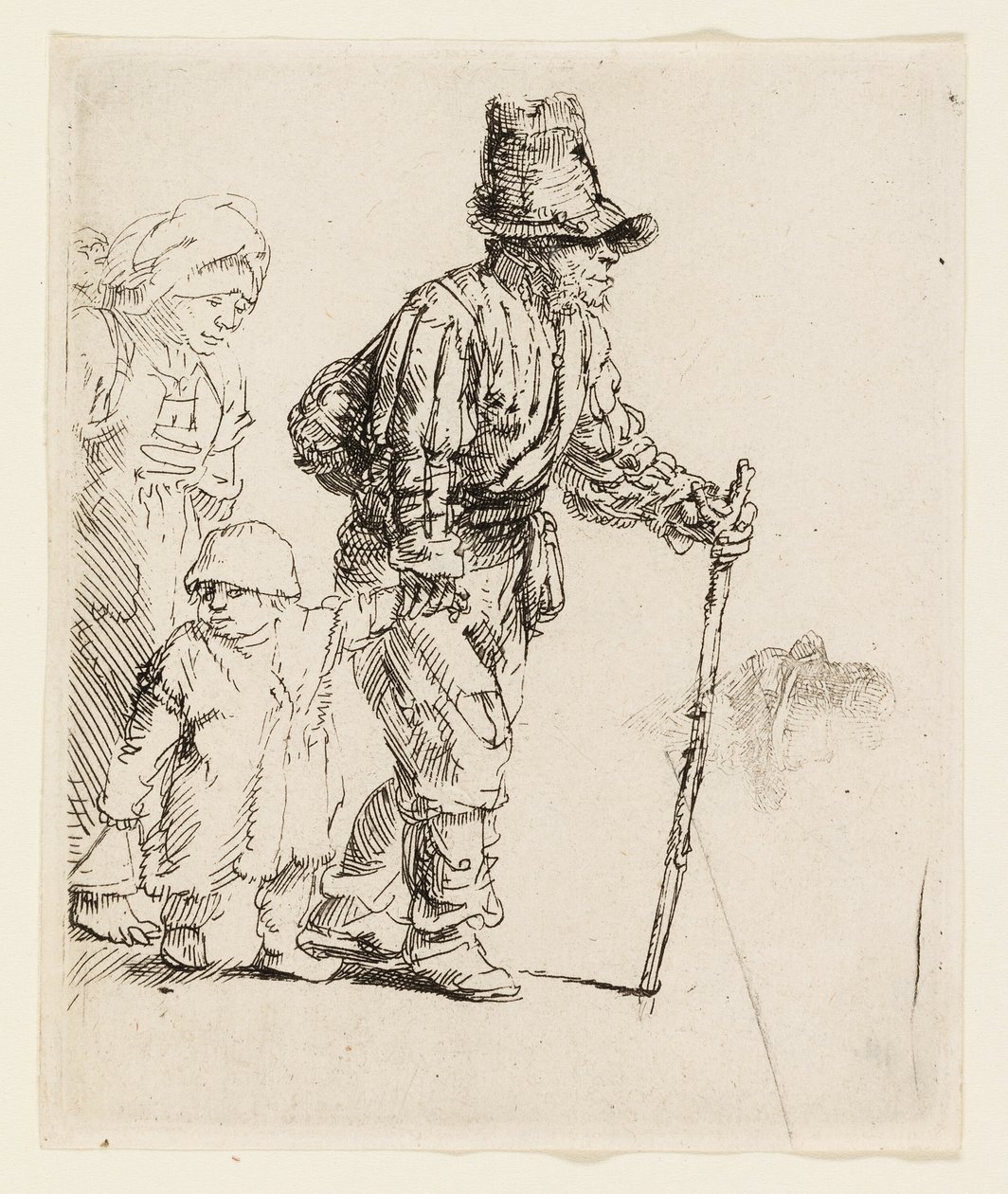 Talonpoikaperhe kulkurilla tekijältä Rembrandt van Rijn