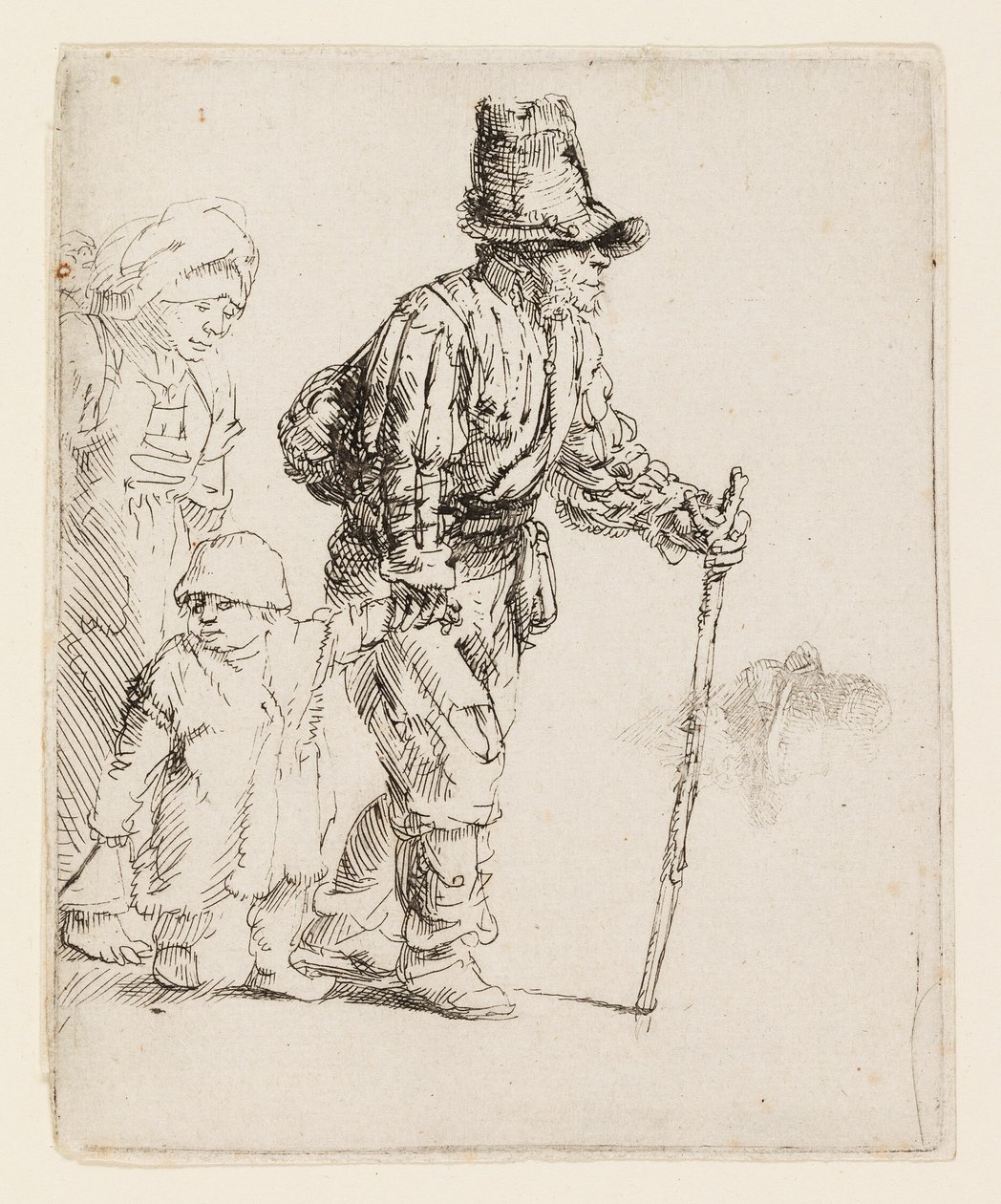 Talonpoikaisperhe kulkurina tekijältä Rembrandt van Rijn