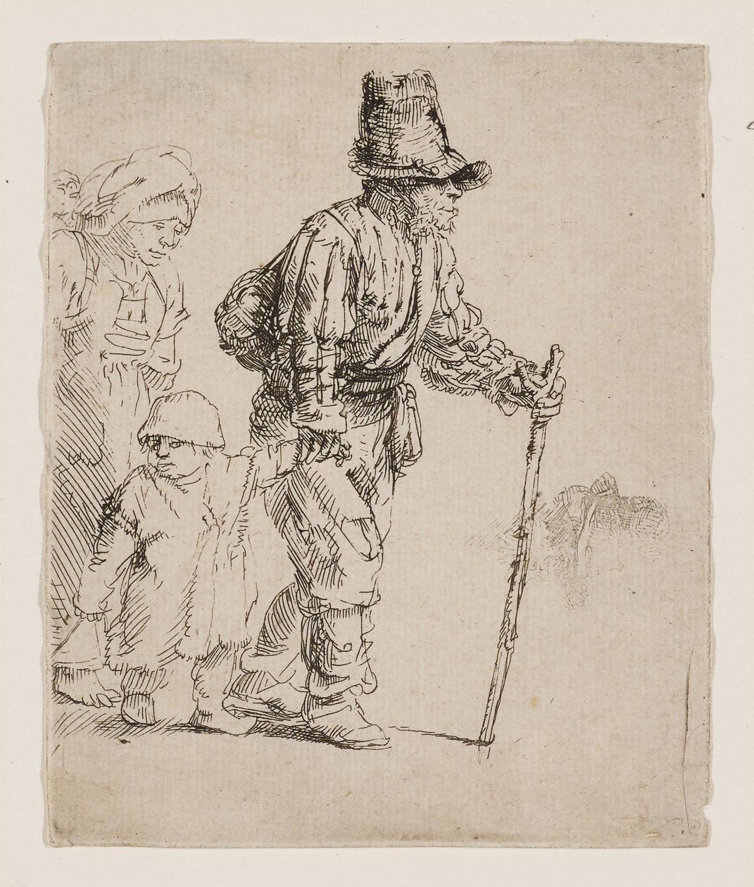 Vaeltava talonpoikaisperhe tekijältä Rembrandt van Rijn