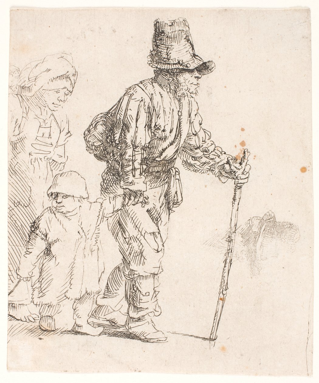 Maalaisperhe vaelluksella tekijältä Rembrandt van Rijn