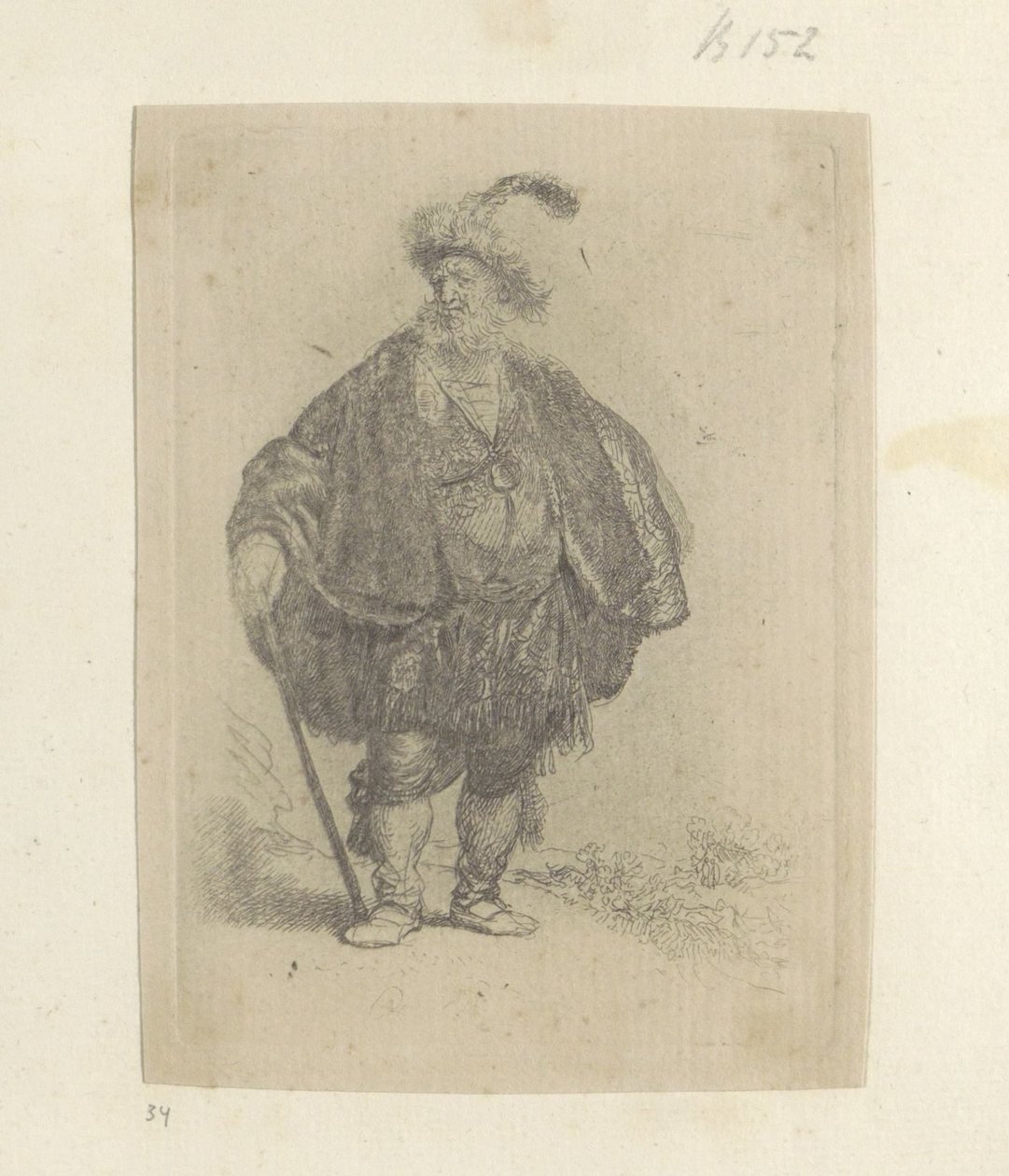 Persische mies Kokoelma kahdeksankymmentäviisi alkuperäistä vedosta (sarjan nimi) tekijältä Rembrandt van Rijn