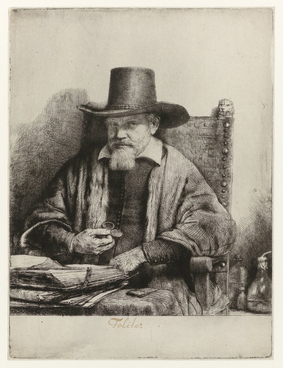 Arnold Tholinxin muotokuva Arnout Tholinx, tarkastaja tekijältä Rembrandt van Rijn