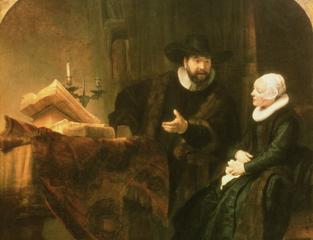 Cornelius Anslon ja hänen vaimonsa muotokuva, 1641 tekijältä Rembrandt van Rijn
