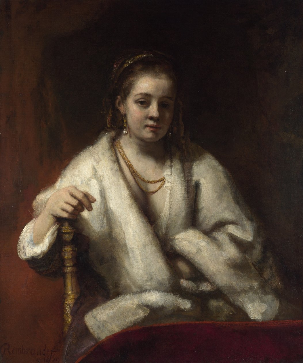 Hendrickje Stoffelsin muotokuva, n. 1655-1656 tekijältä Rembrandt van Rijn