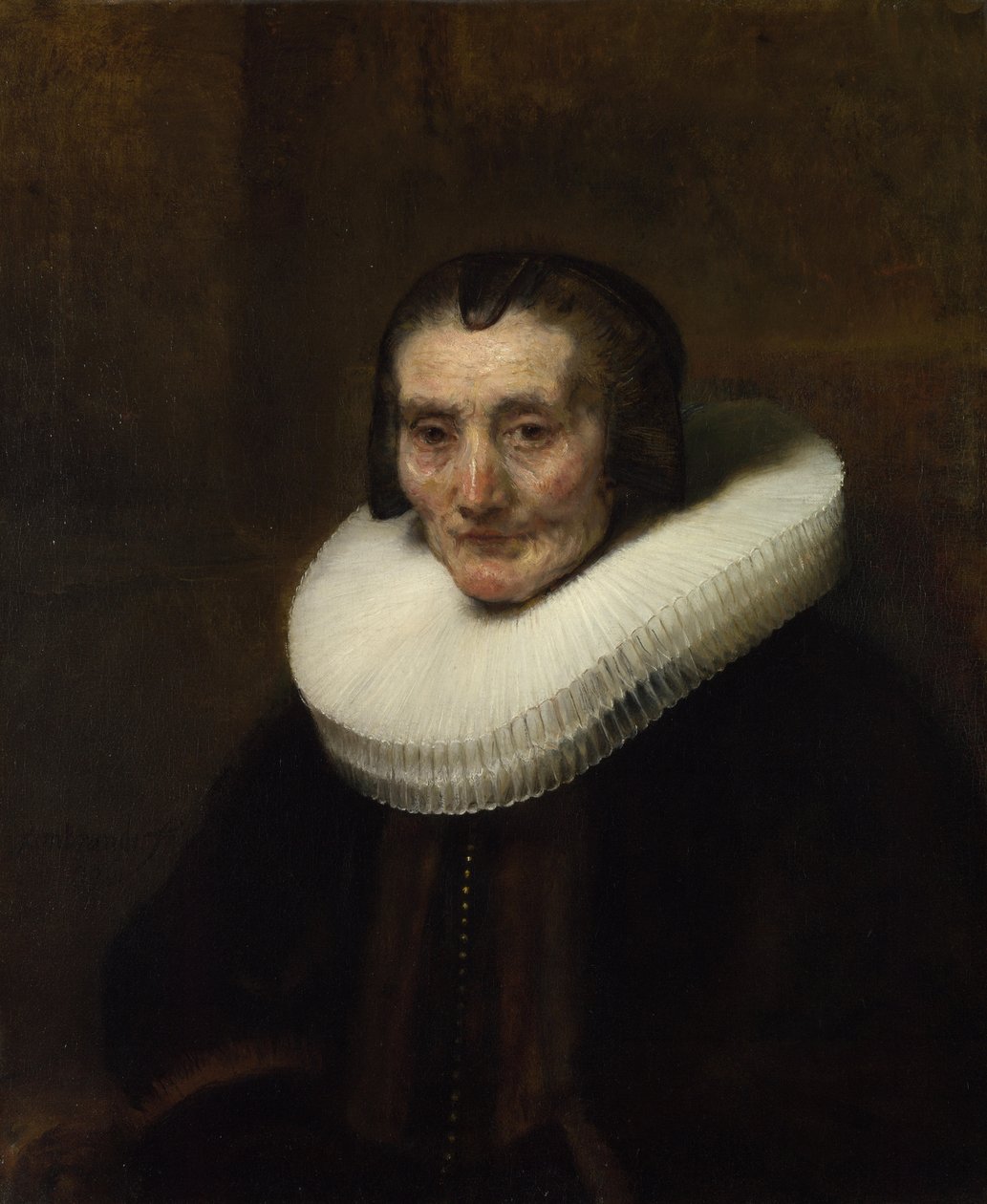 Jacob Tripin vaimon Margaretha de Geerin muotokuva, 1661 tekijältä Rembrandt van Rijn