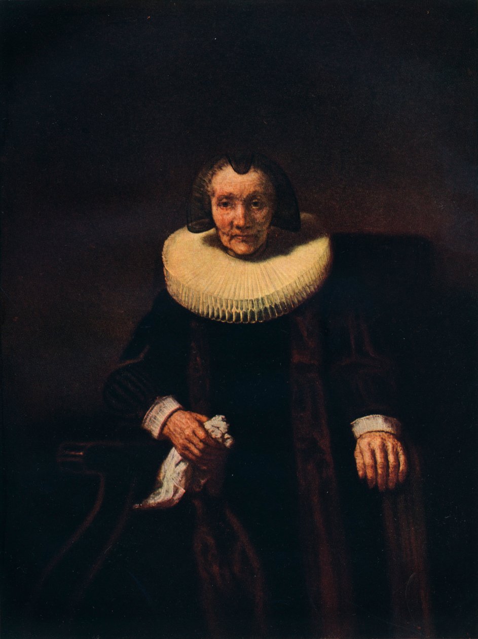 Jacob Tripin vaimon Margaretha de Geerin muotokuva, c1661 tekijältä Rembrandt van Rijn