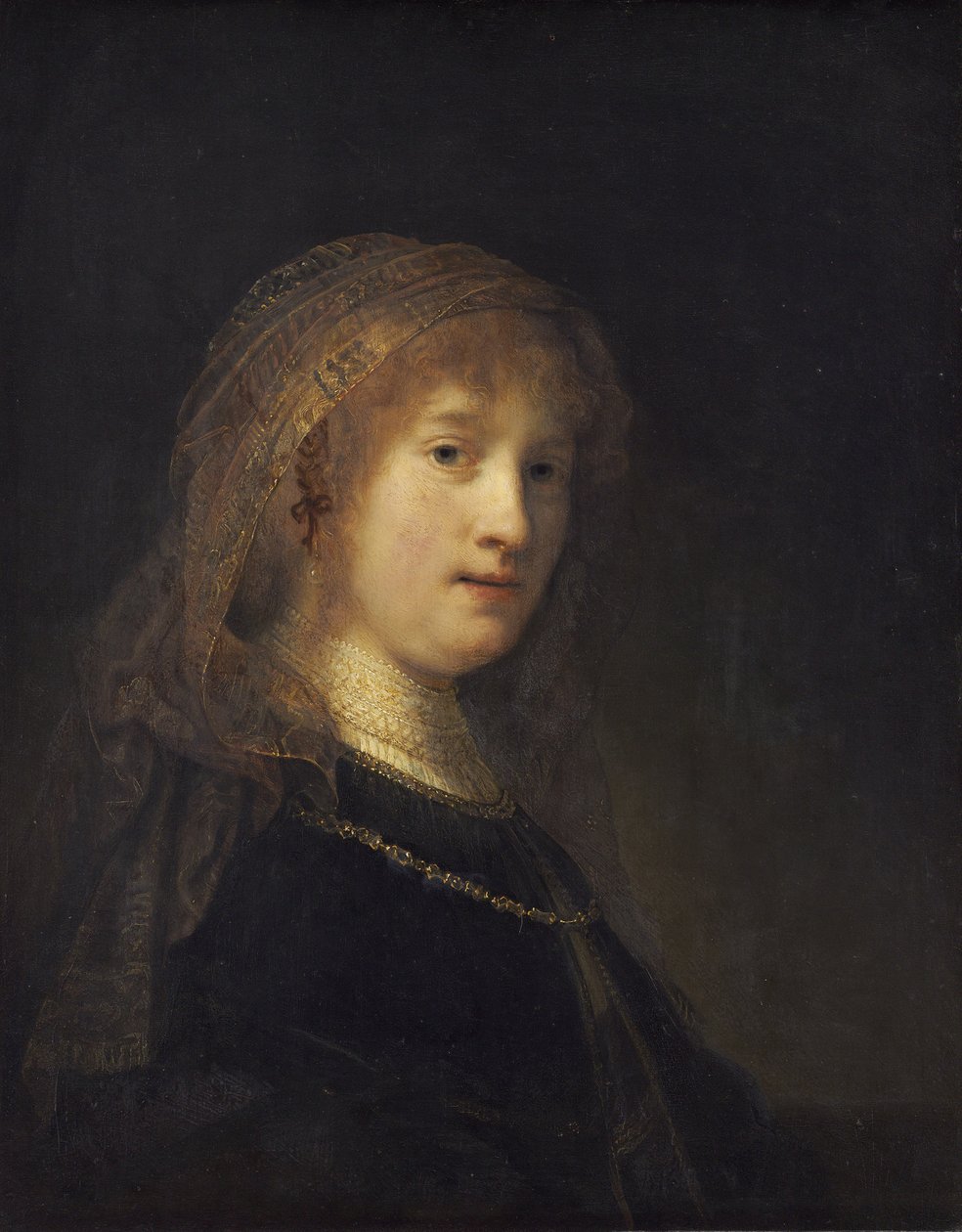 Muotokuva Saskia van Uylenburghista tekijältä Rembrandt van Rijn