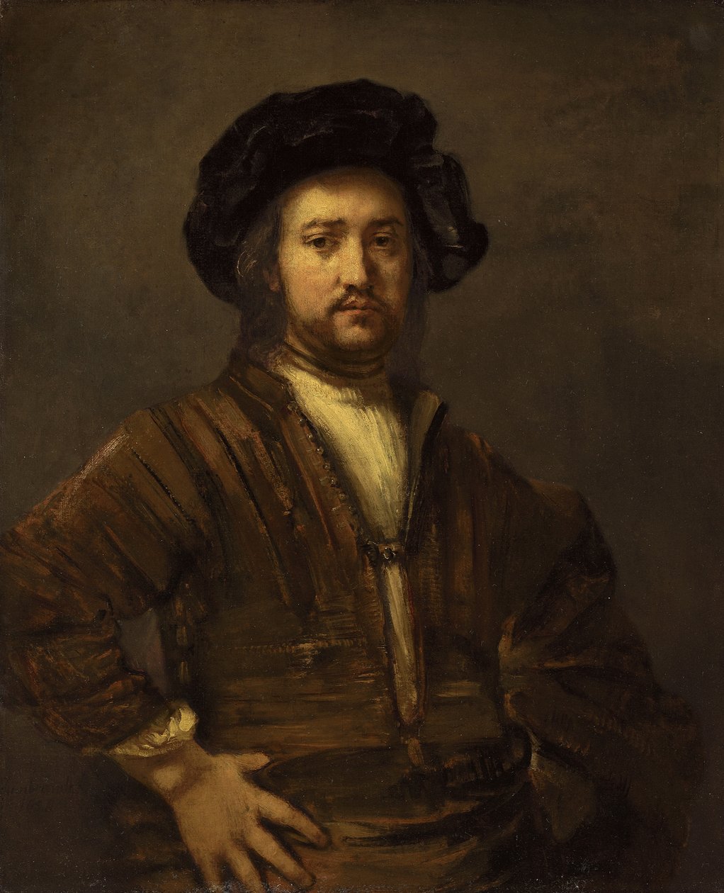 Muotokuva miehestä kädet terävänä tekijältä Rembrandt van Rijn