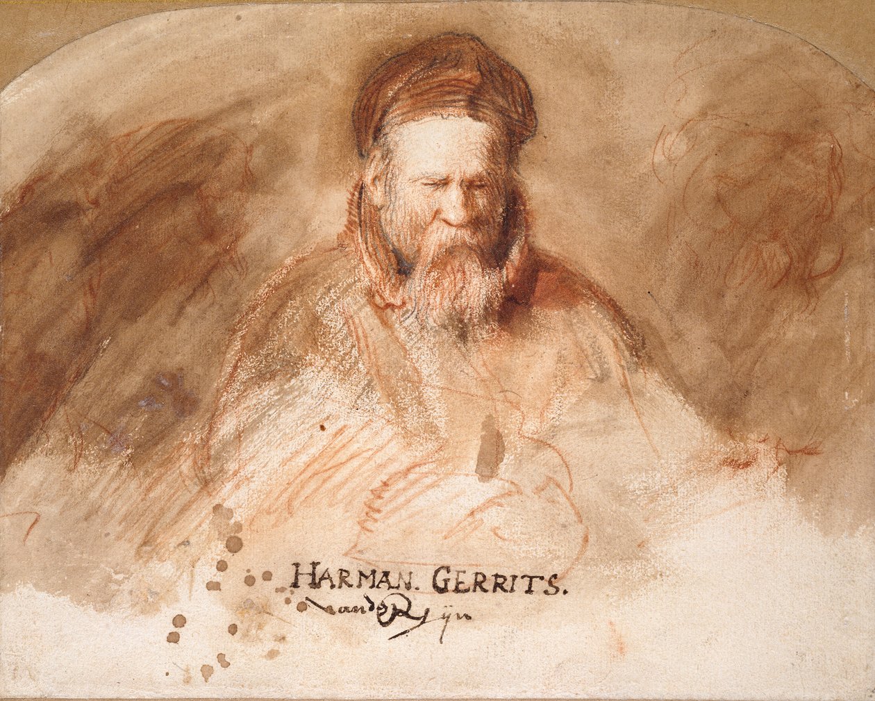 Vanhan miehen muotokuva Rembrandtin isästä, 1625-1630. tekijältä Rembrandt van Rijn